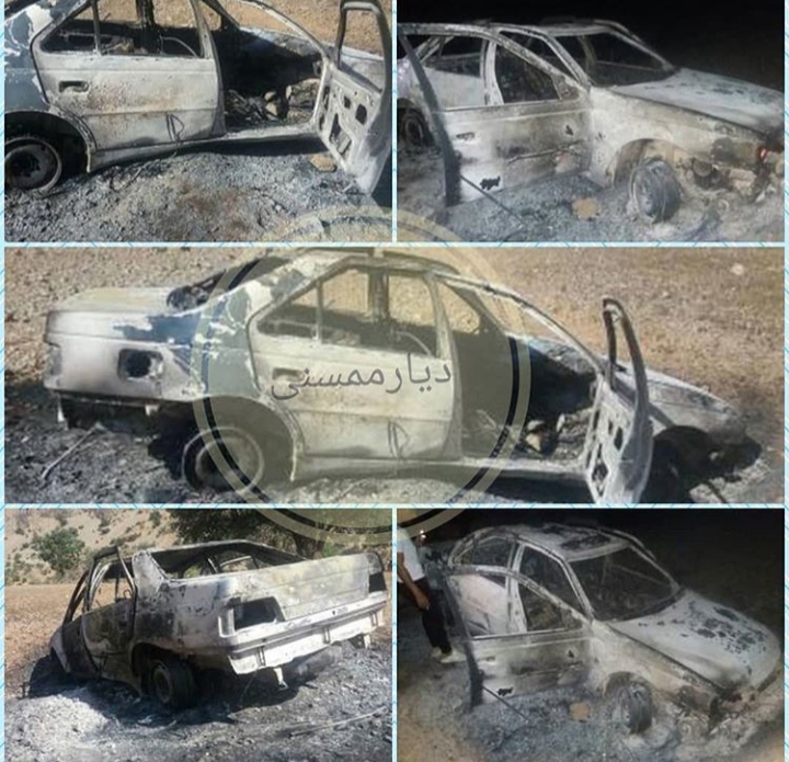 واژگونی و انفجار خودروی شهروند گچسارانی در نورآباد+تصاویر