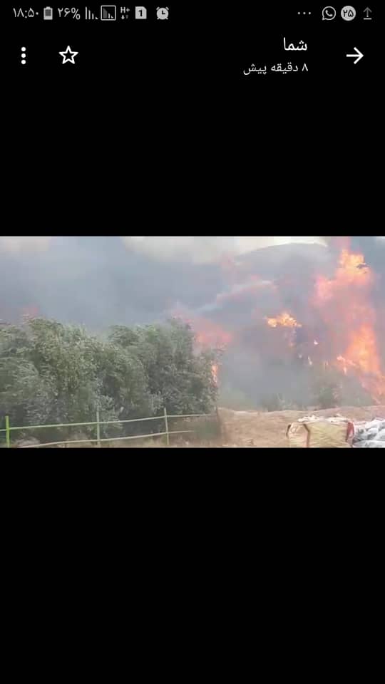 آتش‌سوزی در کارخانه بهنوش گچساران+فیلم