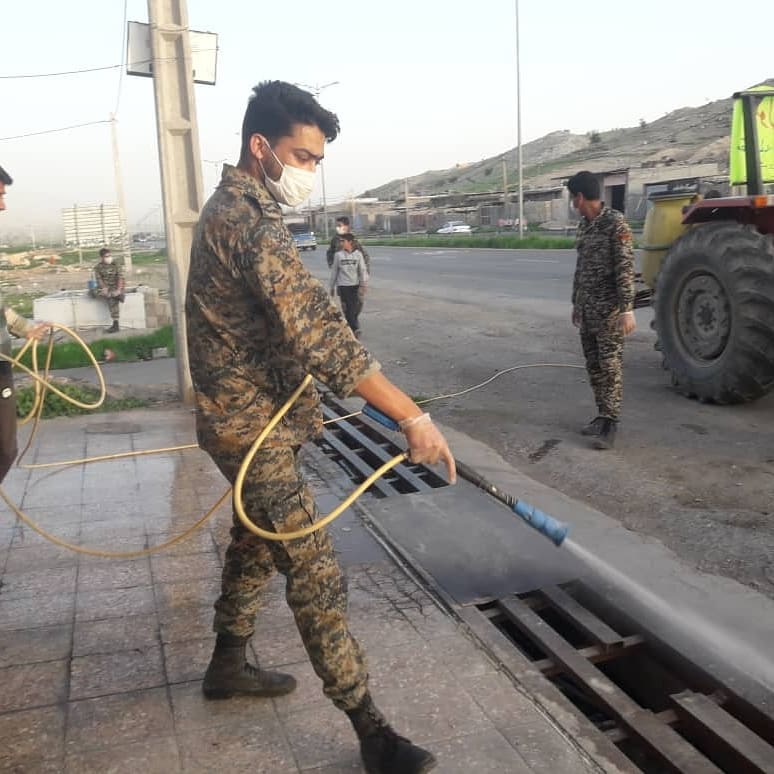 تلخاب‌شیرین گچساران ضد عفونی شد+تصاویر