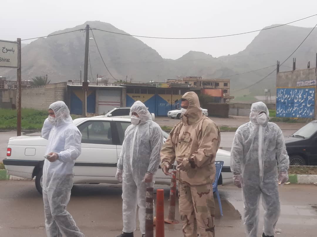 راه‌اندازی ایستگاه غربالگری در ورودی شهر باشت+تصاویر