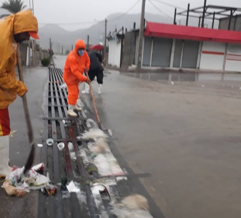 آمادگی نیروهای شهرداری باشت برای مقابله با سیل احتمالی