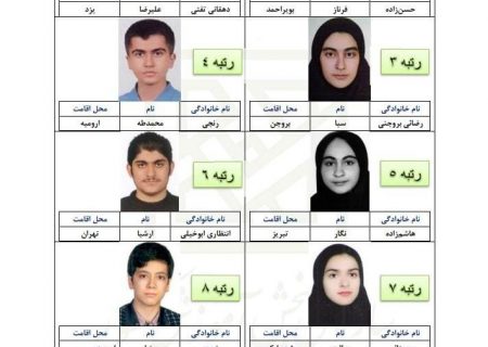 نفر نخست تجربی ایران در کنکور یک بویراحمدی شد