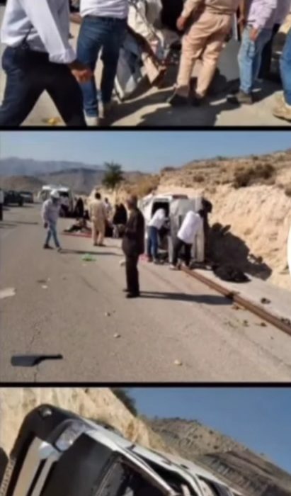 ۲ کشته و ۱۴ مصدوم در سانحه واژگونی مینی‌بوس زائران بی‌بی حکیمه(س) گچساران