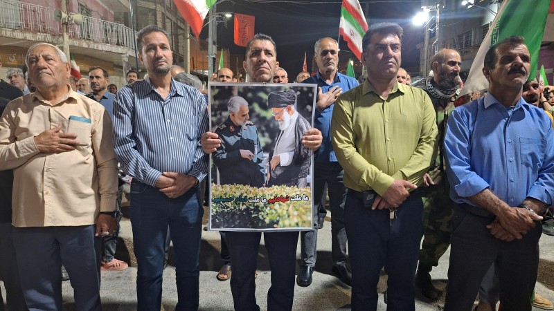 طنین «الله اکبر» در قرار شبانه گچساران+ تصاویر